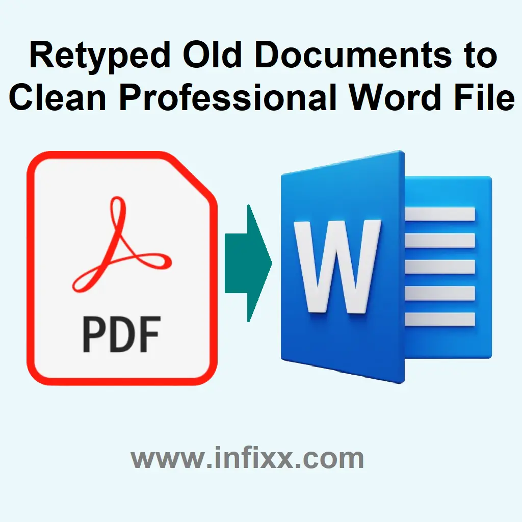 Old Scan Documents Re-typed to Editable Word File